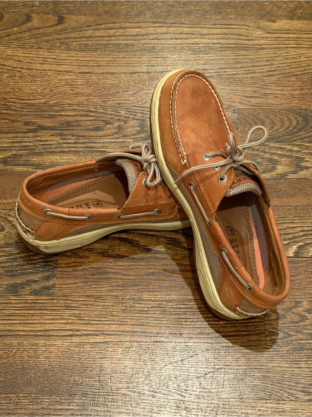 Sperry Men's Rust Tan Leather Boat Shoes